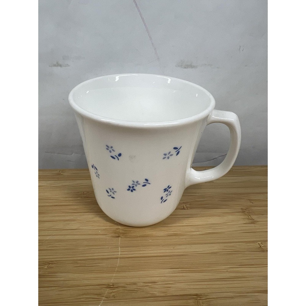 Corelle Corning USA Coffee Mug Blue Floral Sprigs – Made in‎ Taiwan
